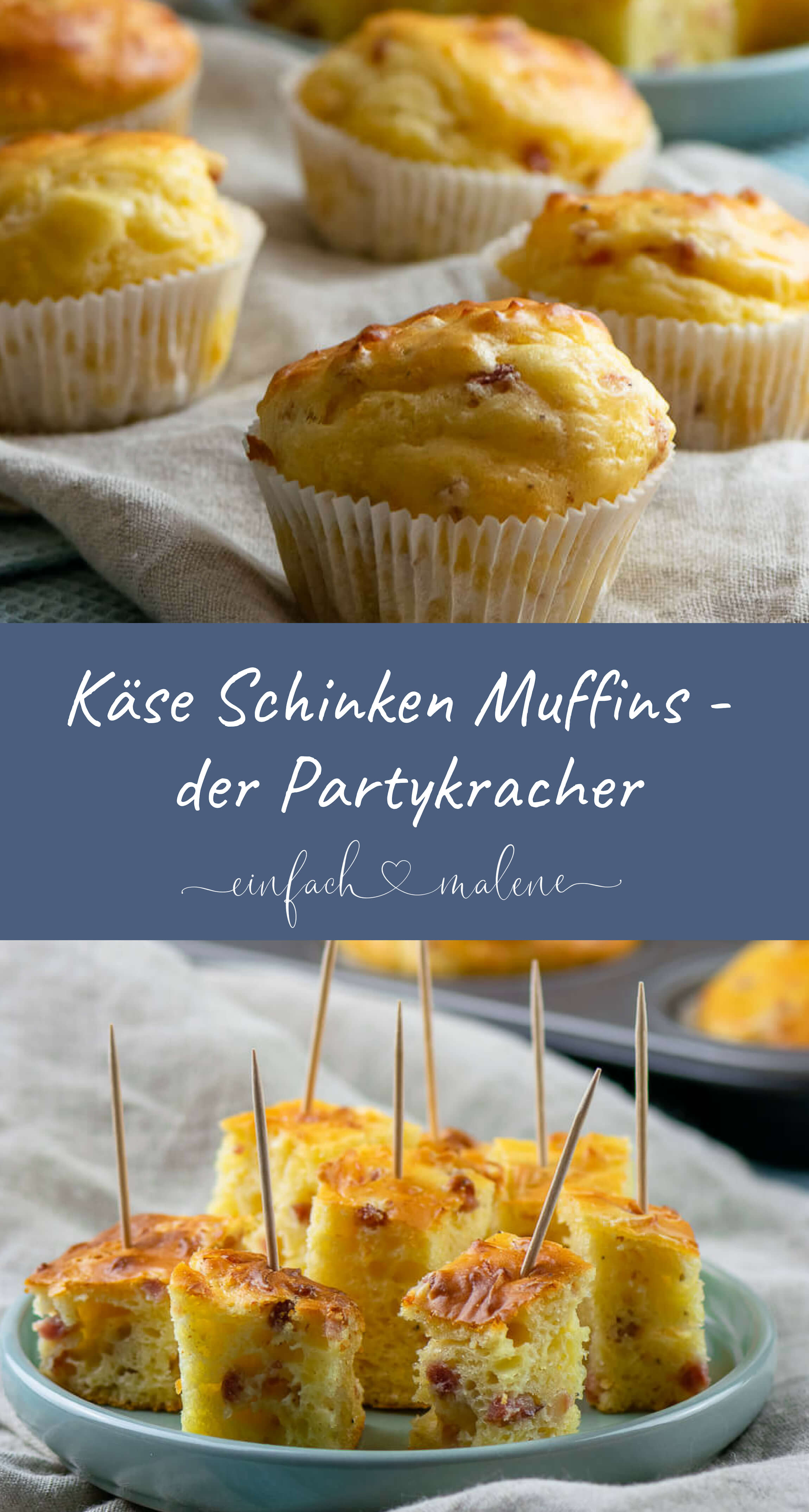 Alle lieben diese Käse Schinken Muffins - als Snack oder auf dem Buffet