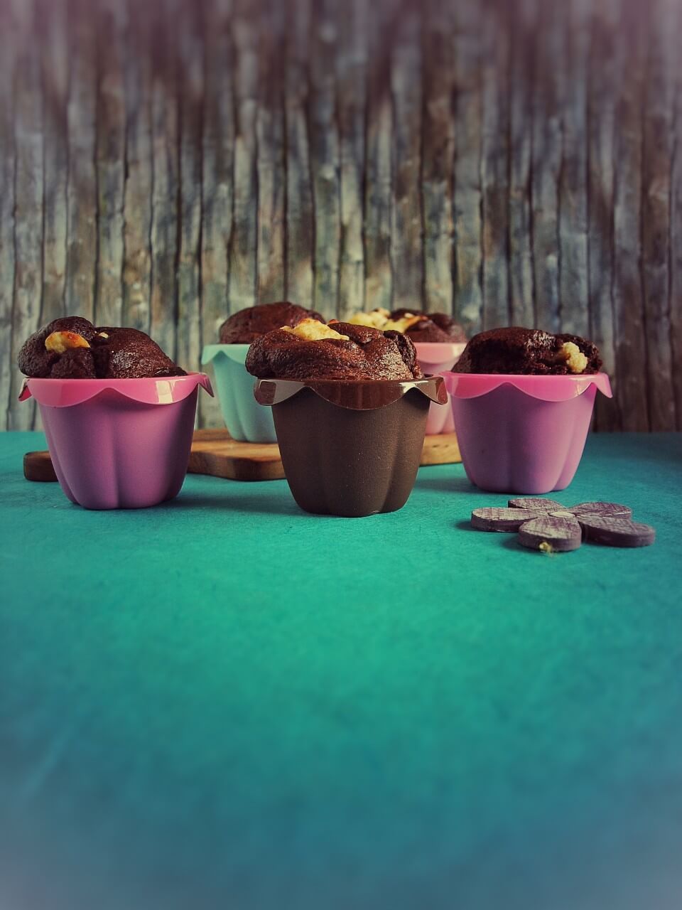 Chocolate Muffins mit Frischkäse