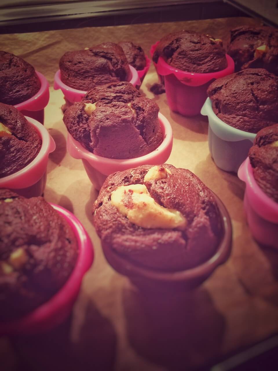 Chocolate Muffins mit Frischkäse