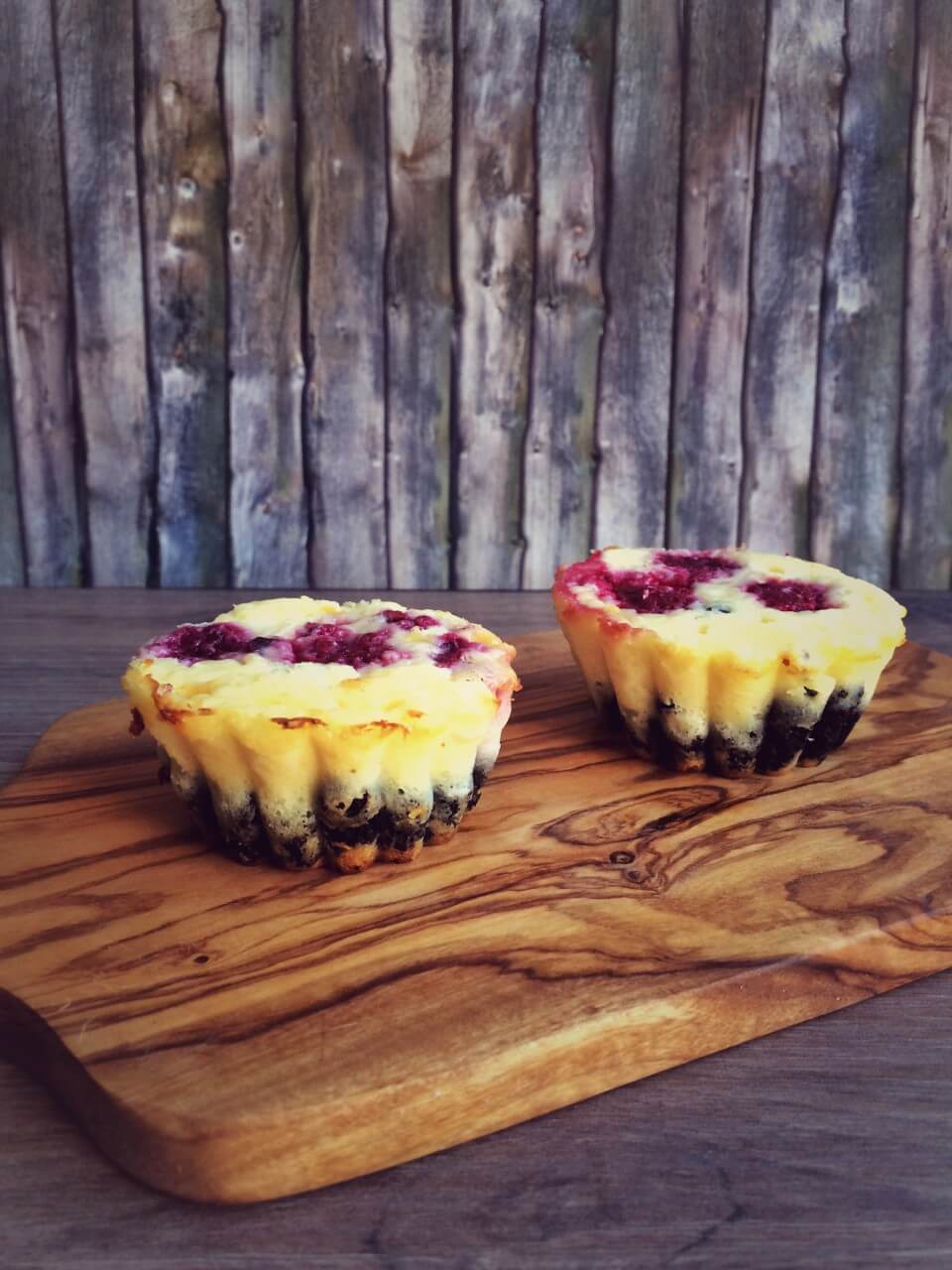 Cheesecake Muffins mit Himbeeren
