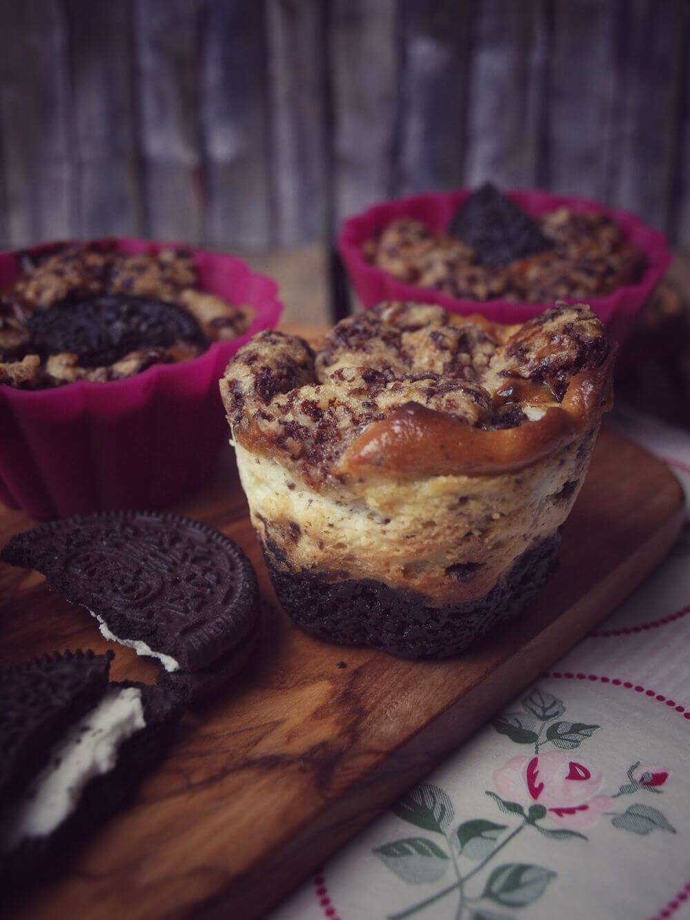 Oreo Cheesecake Muffins mit viel Oreokeks