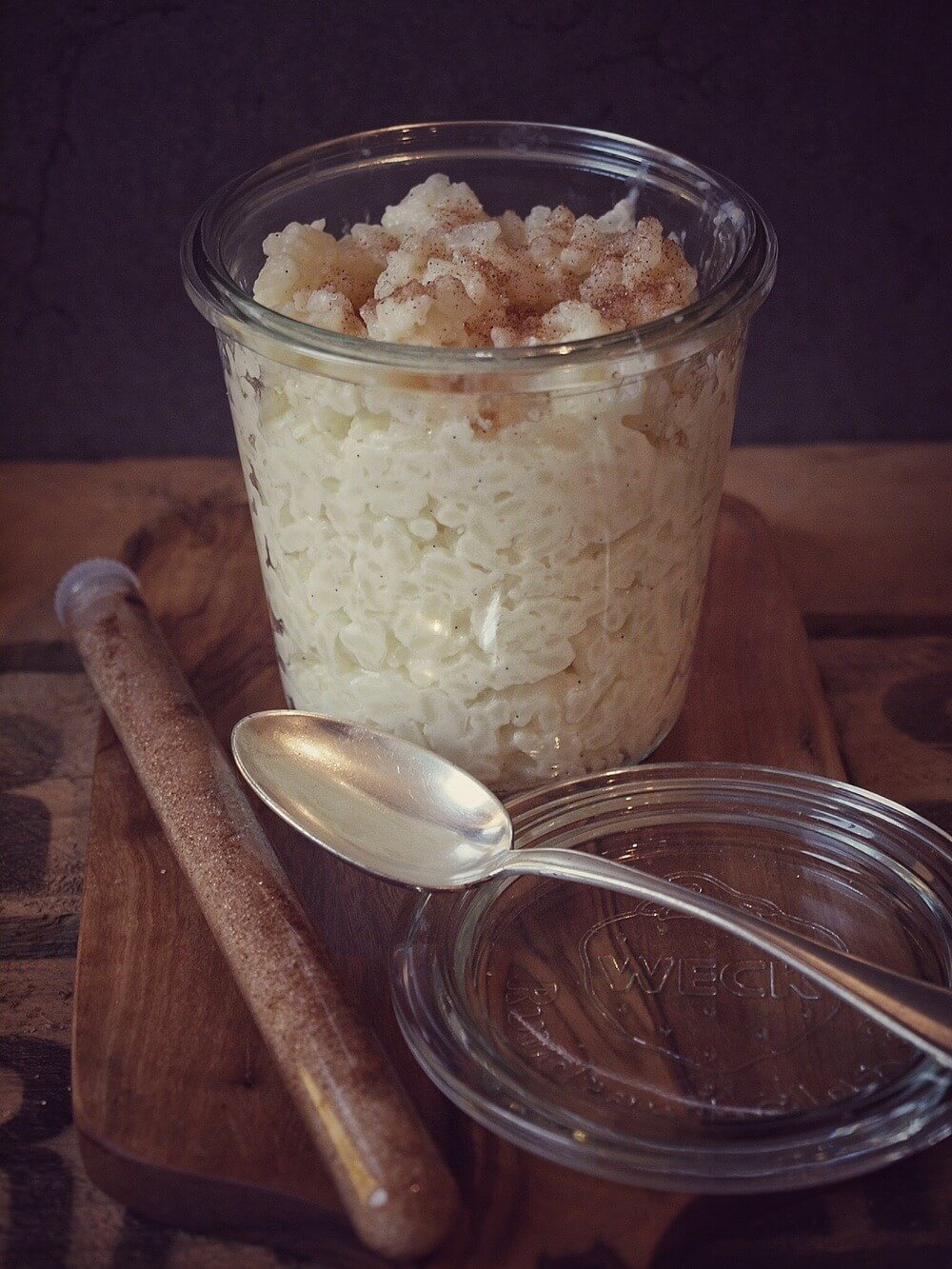 Milchreis mit Zimt und Zucker oder fruchtig mit Apfelmus