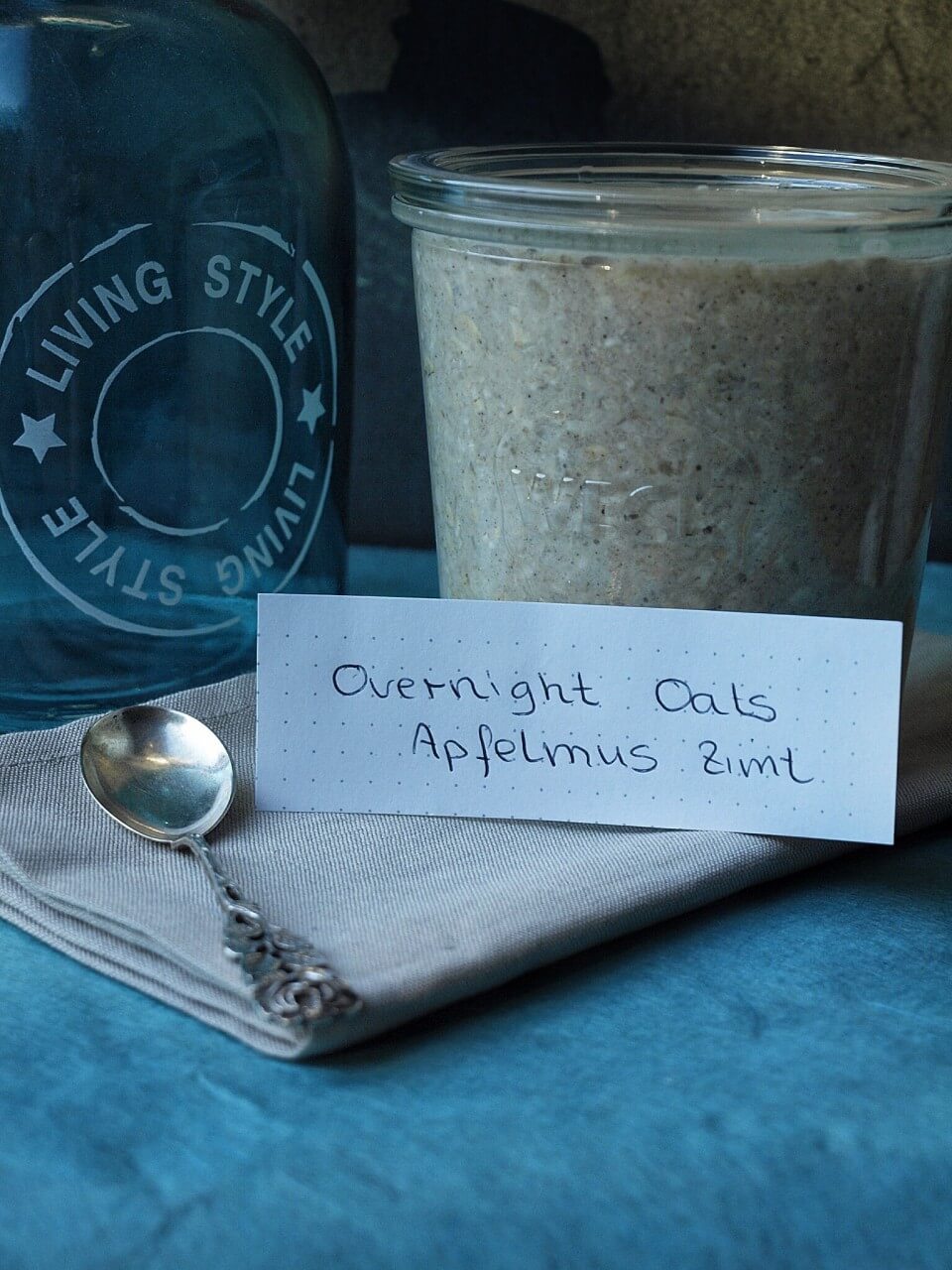 Zimt Overnight Oats mit Apfelmus