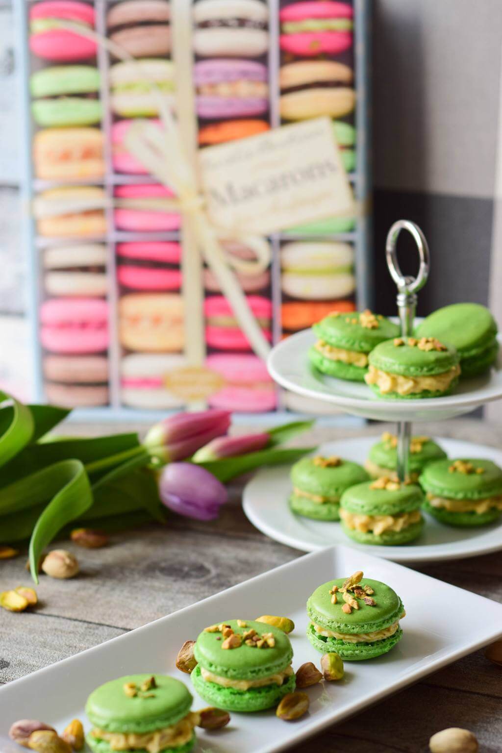 Rezept für Chai Vanille und Pistazien Macarons