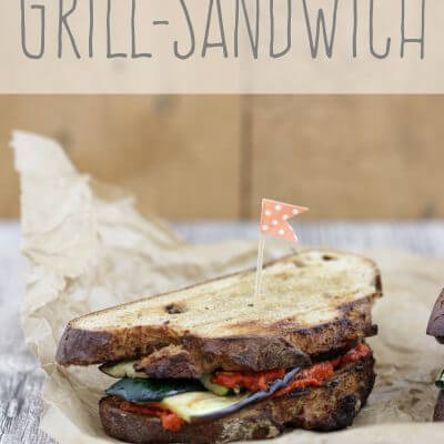 Grillsandwich mit Zucchini und Auberginen