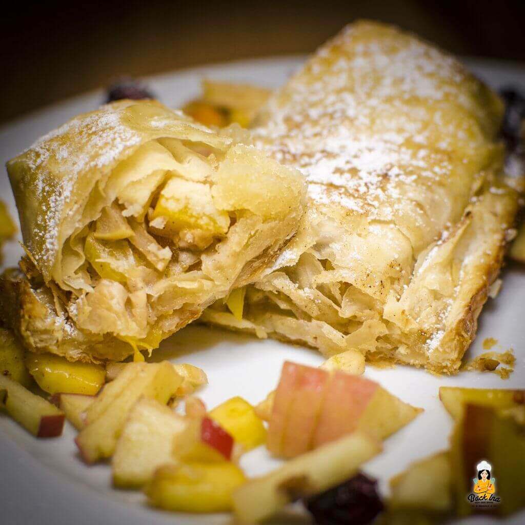 Marzipan Liebe - Apfel-Marzipan-Strudel mit Cranberrys