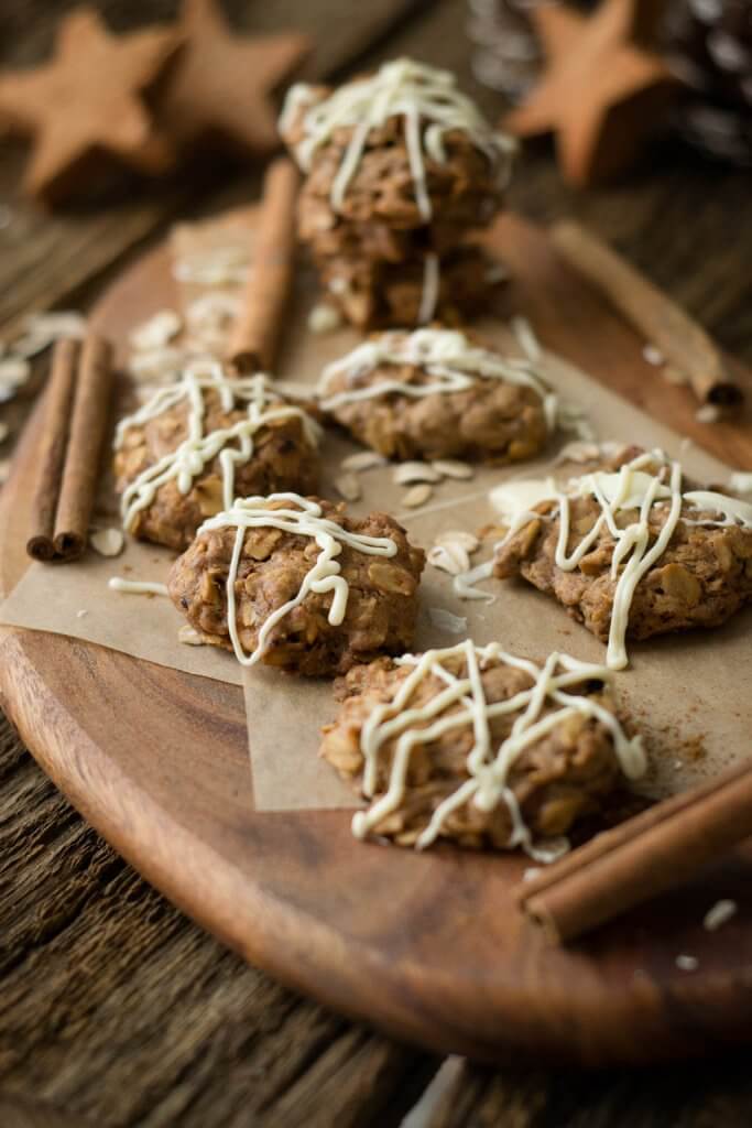 Einfaches Rezept für Zimt Hafer Cookies