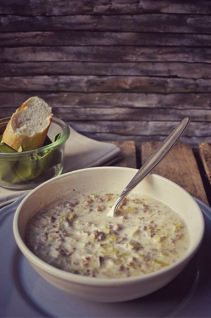 Lauch Hackfleisch Suppe