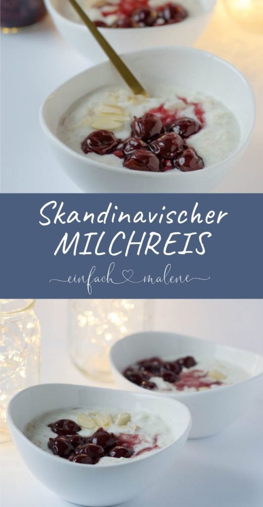 Sahne Milchreis mit heißen Kirschen oder auch Ris à la mande