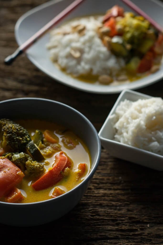 Schnelle Welle Rezept für vegetarischen Curry