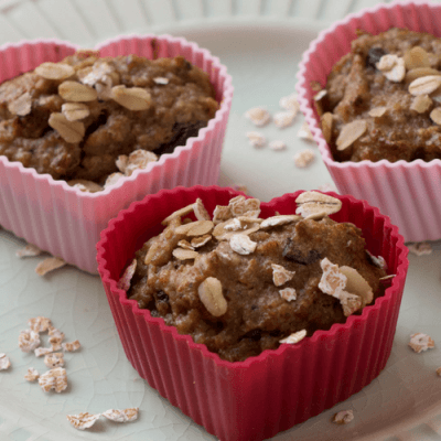 gesunde bananen haferflocken muffins