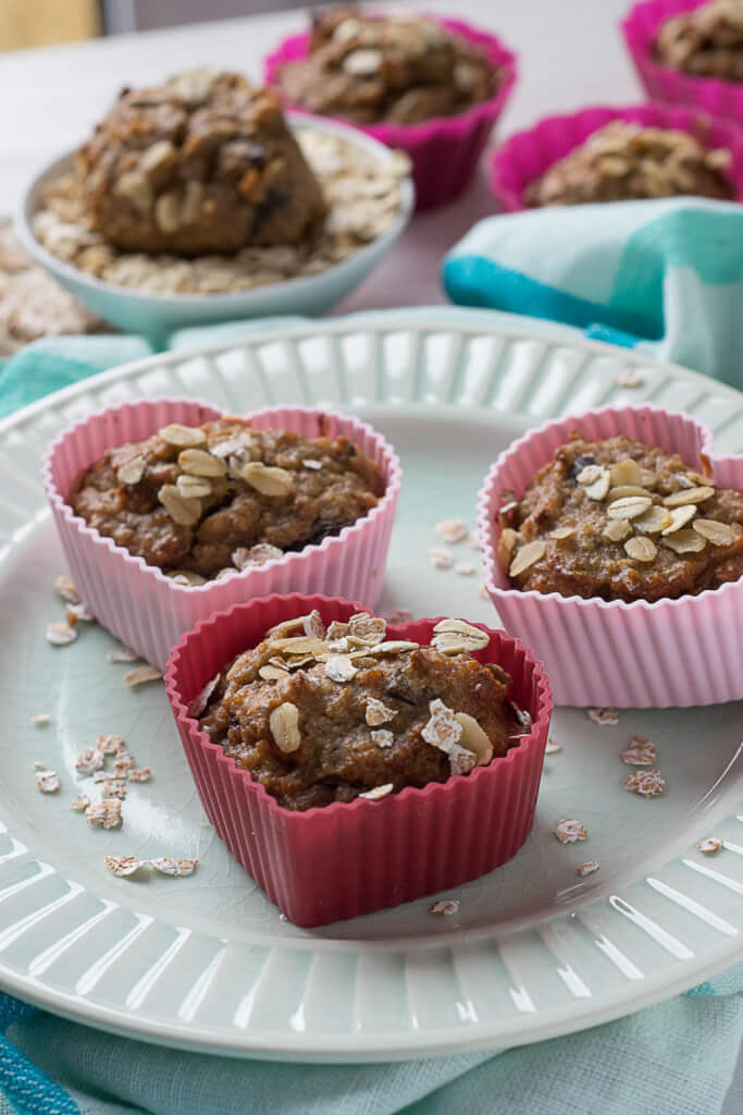 Gesunde Bananenmuffins - Frühstücksmuffins zum Mitnehmen &amp; Snacken