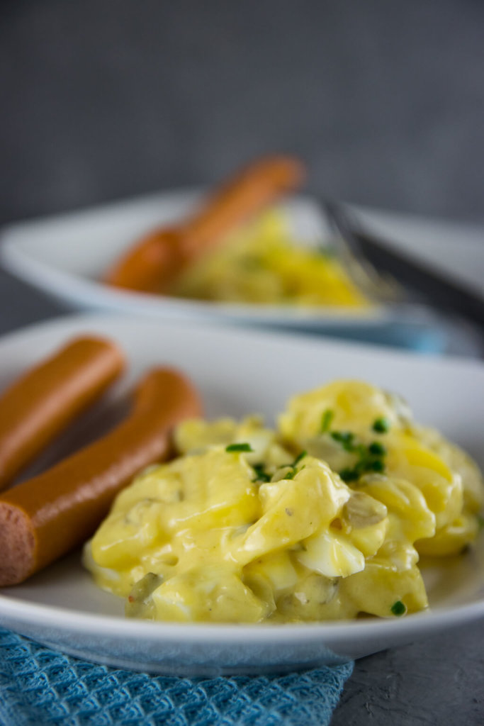 Cremig und super einfach zuzubereiten - Kartoffelsalat mit leichter Mayo