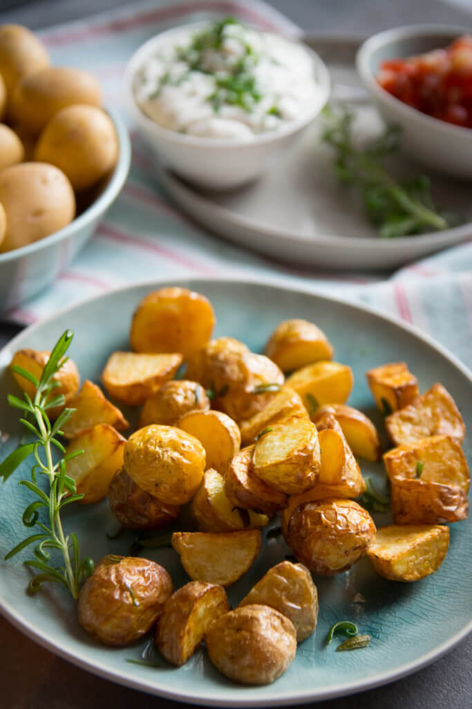 Rezept für Rosmarinkartoffeln aus der Heißluftfritteuse