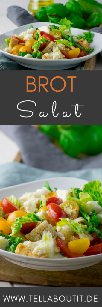 Einfacher Brotsalat mit Mozzarella - mega beliebtes & leckeres Rezept