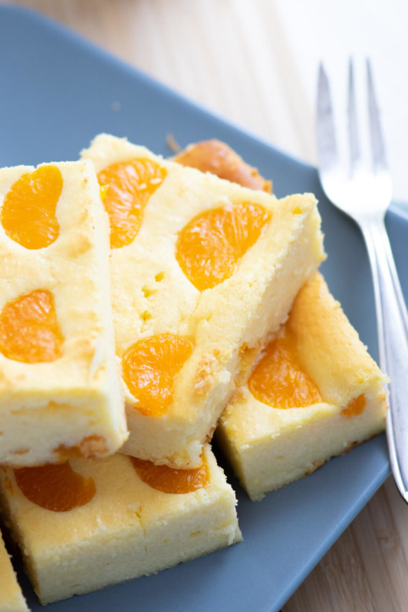 Quark Käsekuchen mit Mandarinen - ein echter Klassiker - ohne Boden Quark Käsekuchen mit Mandarinen - ein echter Klassiker - ohne Boden