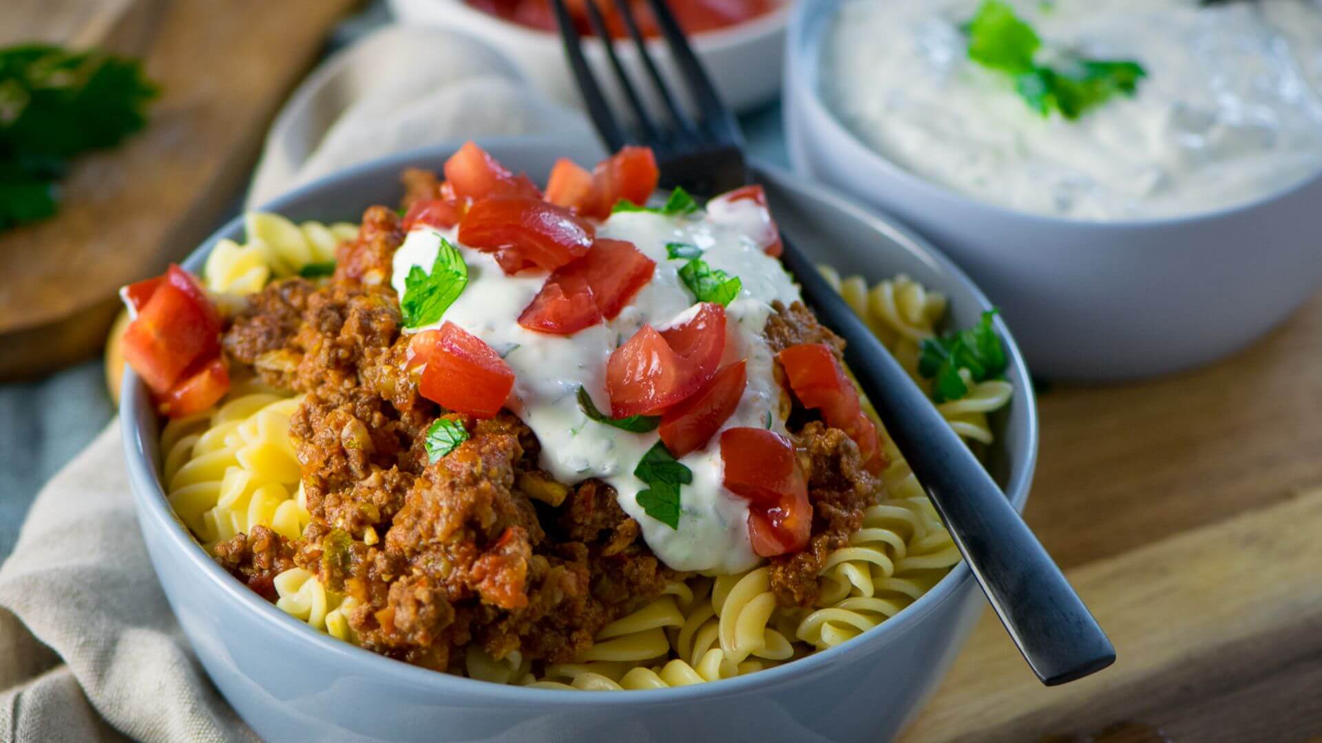 Türkische Hackfleisch Pasta