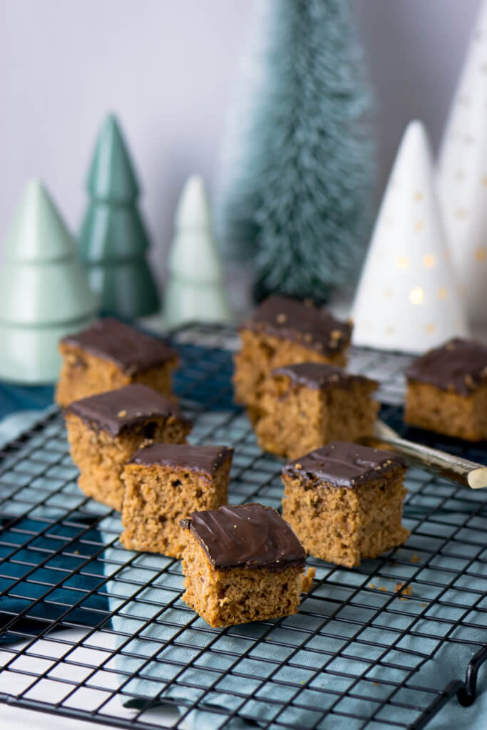 Alle lieben diese Honig Lebkuchen Würfel mit Schokolade