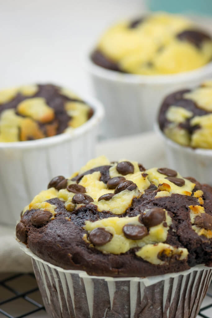 Double Chocolate Cheesecake Muffins - sehr lecker und echt simpel zu backen