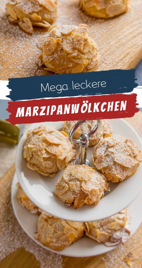 Dieses leckere Marzipangebäck wirst du lieben! Die Marzipan Wölkchen mit Mandeln sind absolut köstlich und der perfekte Marzipankeks für alle, die in der Weihnachtszeit ebenso verrückt sind nach Marzipan wie ich es bin. Und das beste an dem Marzipanwölkchen? Du brauchst nur 4 Zutaten zum Backen. Klingt ziemlich perfekt oder? #weihnachten #marzipan