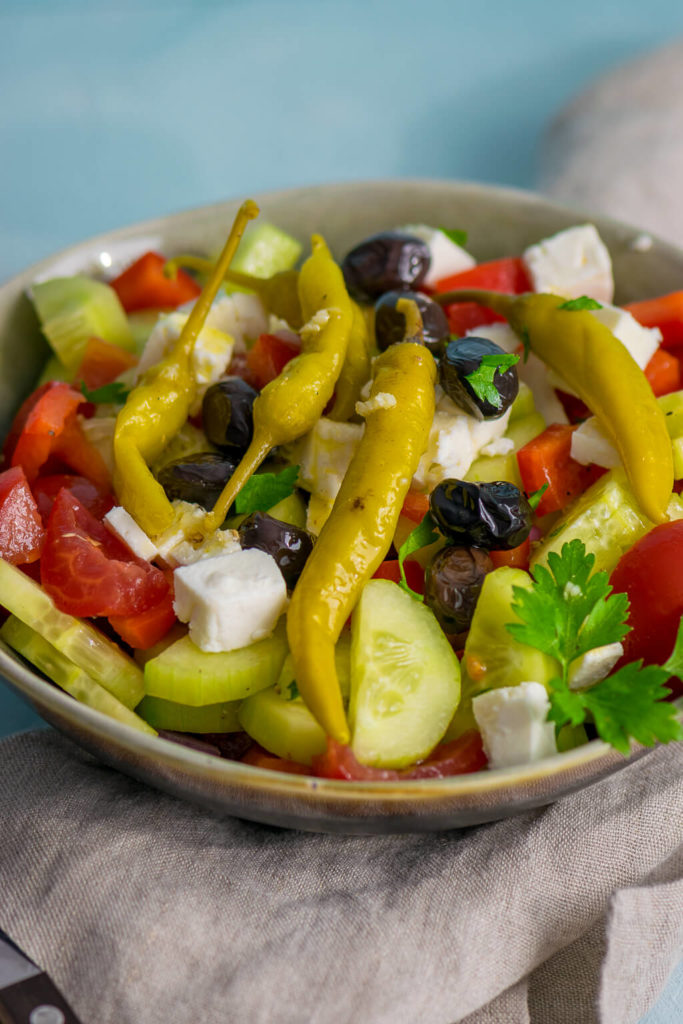 Griechischer Bauernsalat - einfach, schnell & lecker