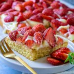 Erdbeer Kuchen mit Pudding