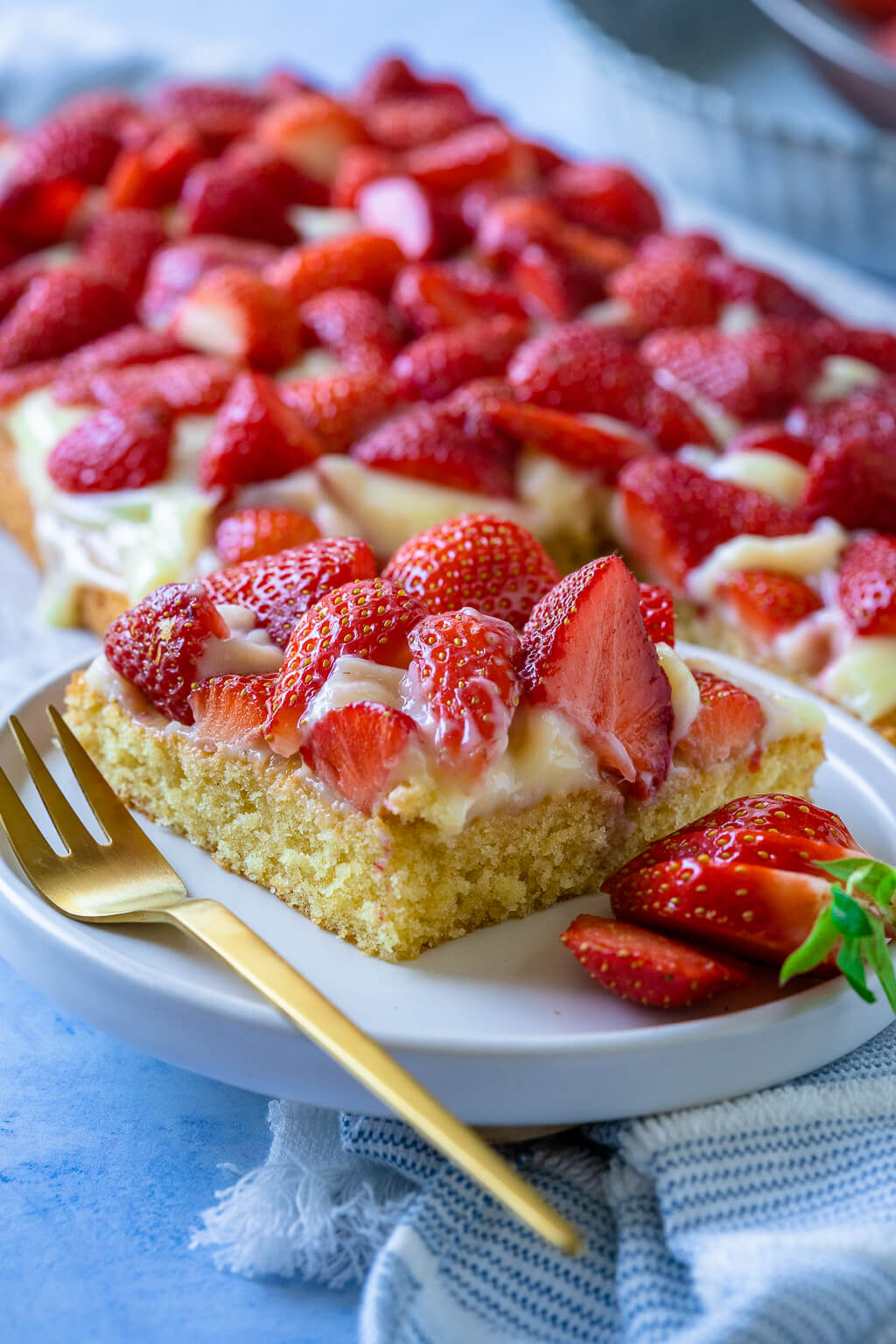 Erdbeer Blechkuchen Ohne Pudding - merpapierhandel