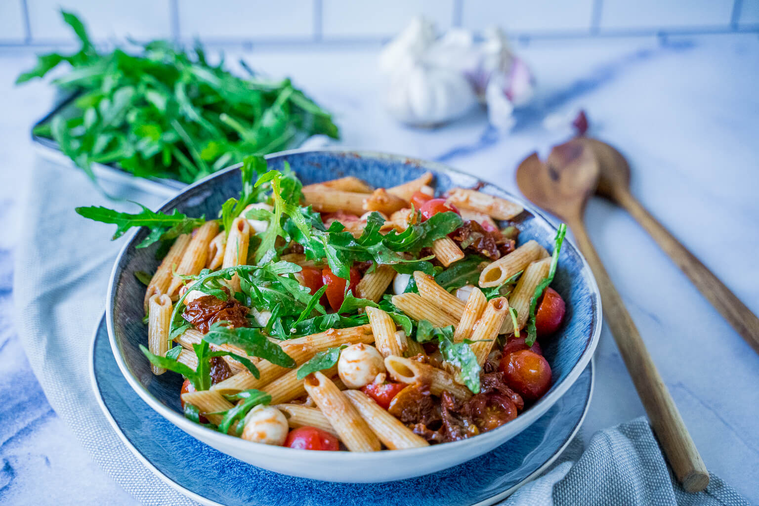 Penne Salat mit Rucola