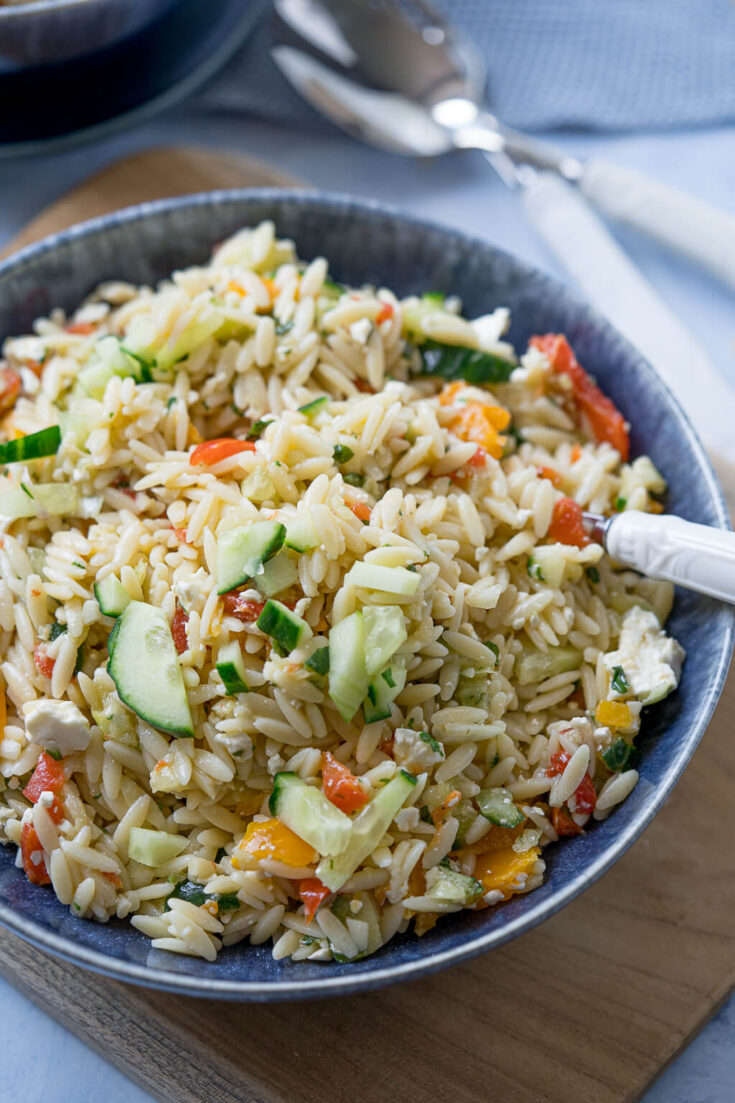 Griechischer Kritharaki Salat - die perfekte Beilage an heißen ...