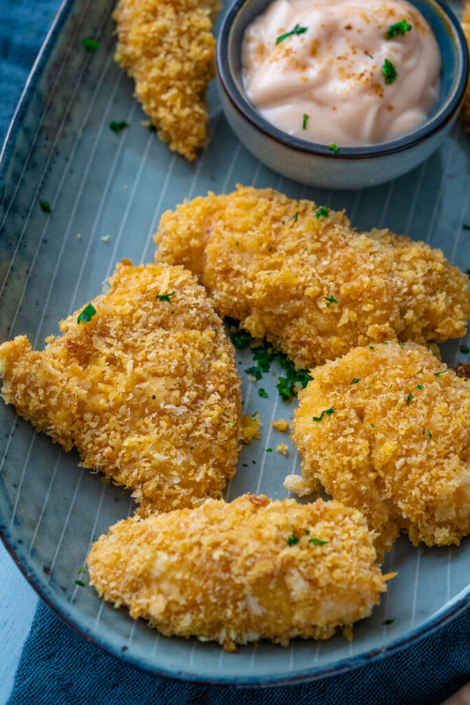 Perfekte Ofenschnitzel - Crispy Chicken aus dem Ofen