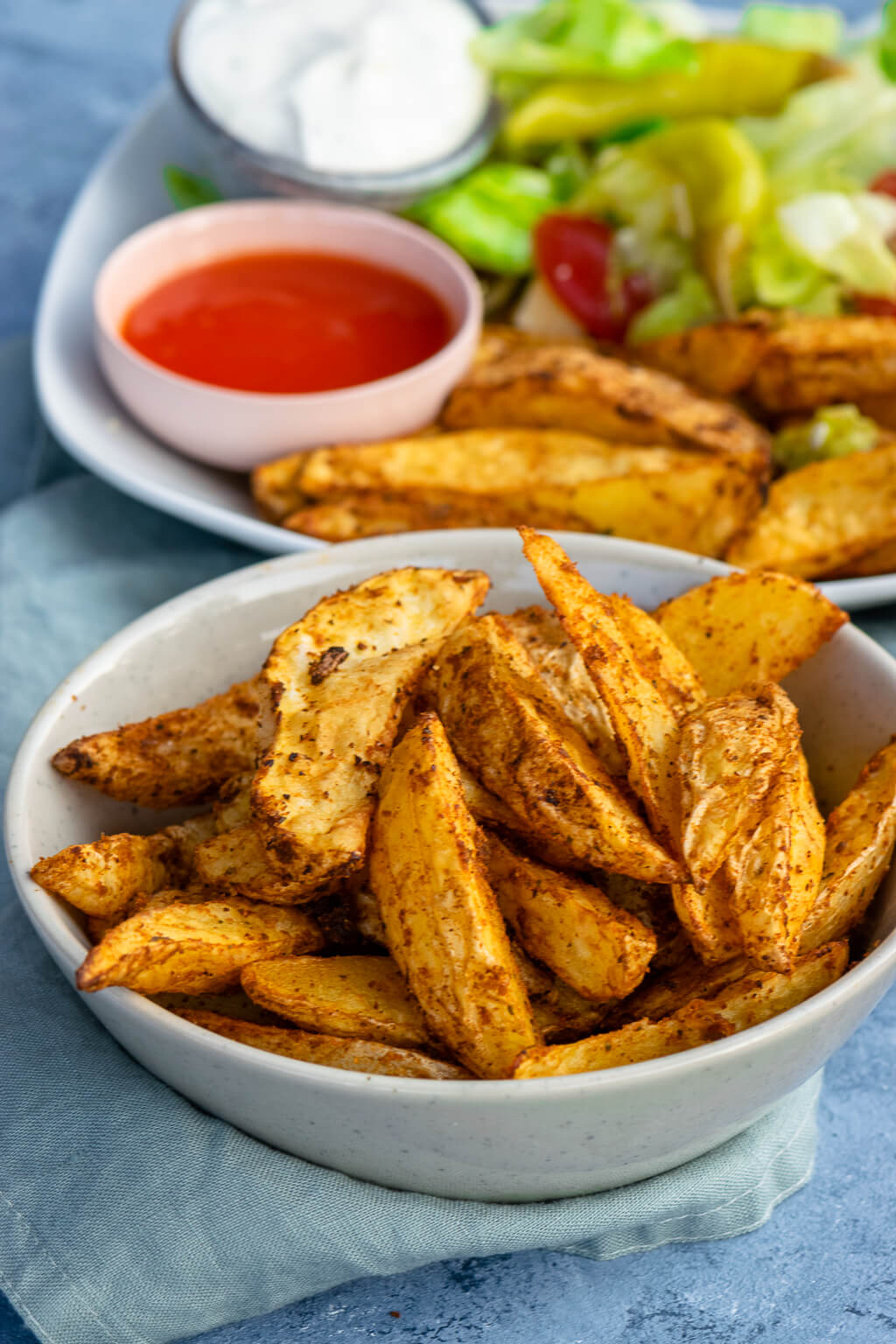 Knusprige Wedges mit Sweet Chili Dip selber machen Einfach Malene