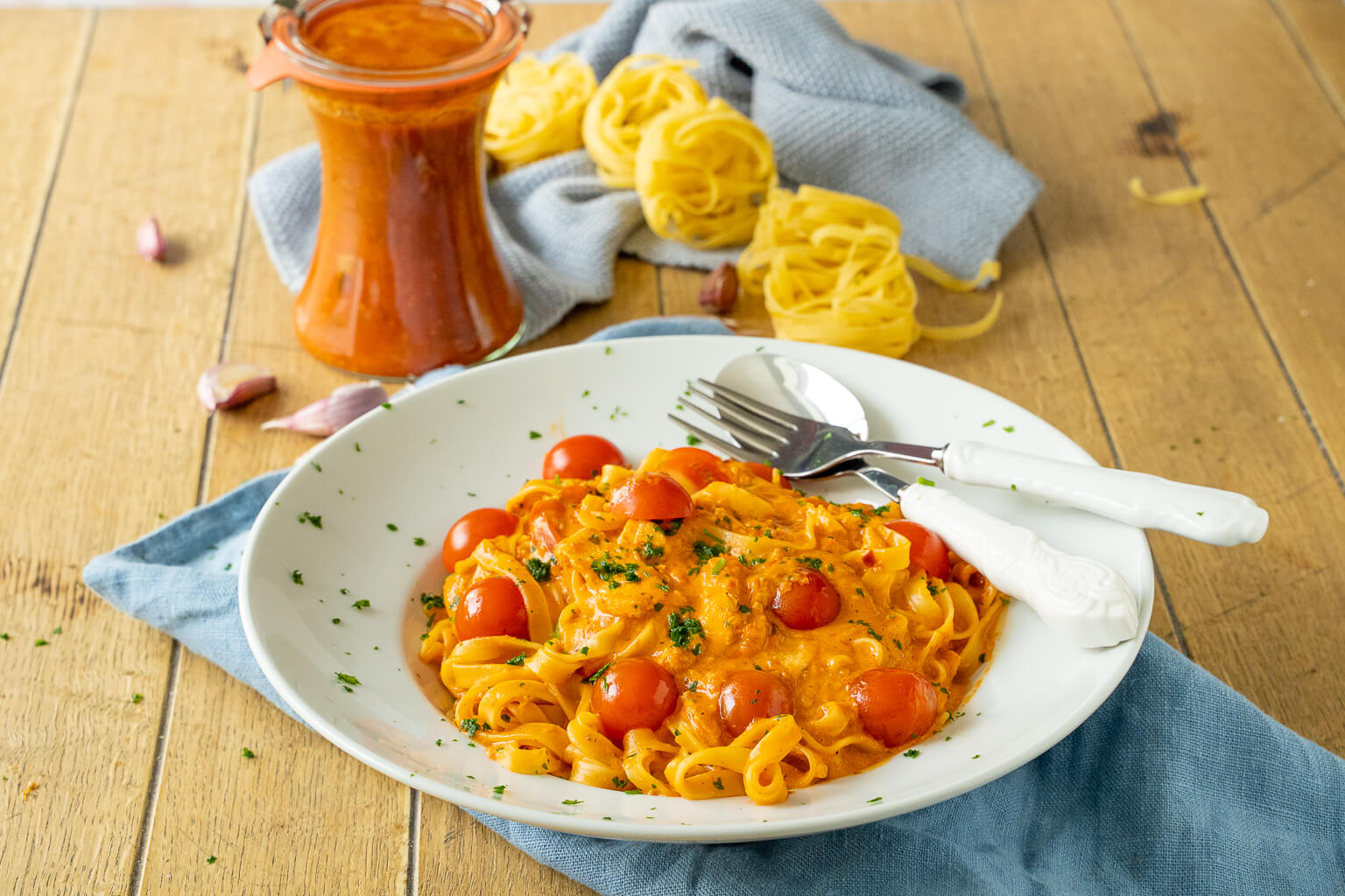 Tagliatelle mit Lachs