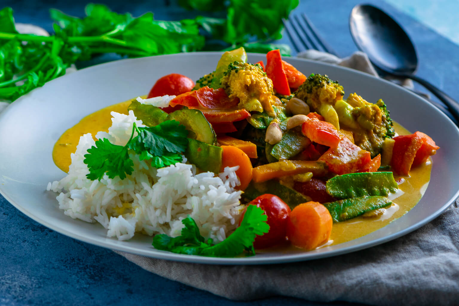 Mein liebstes Curry - vegetarisches Erdnussbutter-Curry