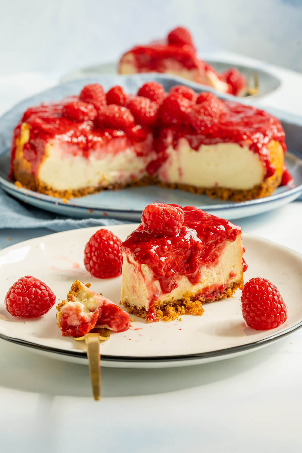 Zimt Cheesecake mit Himbeeren Einfach Malene