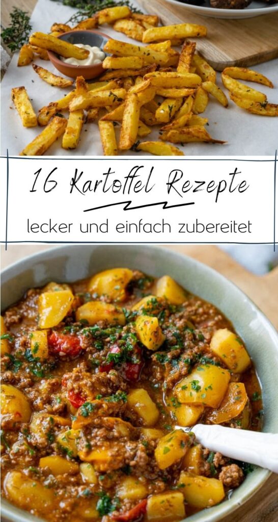 16 köstliche Rezepte für alle Kartoffel-Fans. Eine tolle Auswahl und viel Inspriration liefern Bauerntopf, Pommes und Kartoffelsalate - einfache Rezepte mit Kartoffeln #kartoffeln #einfacherezepte