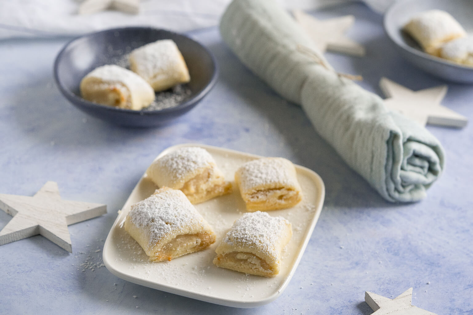 Weiche Marzipankekse mit Mürbeteig