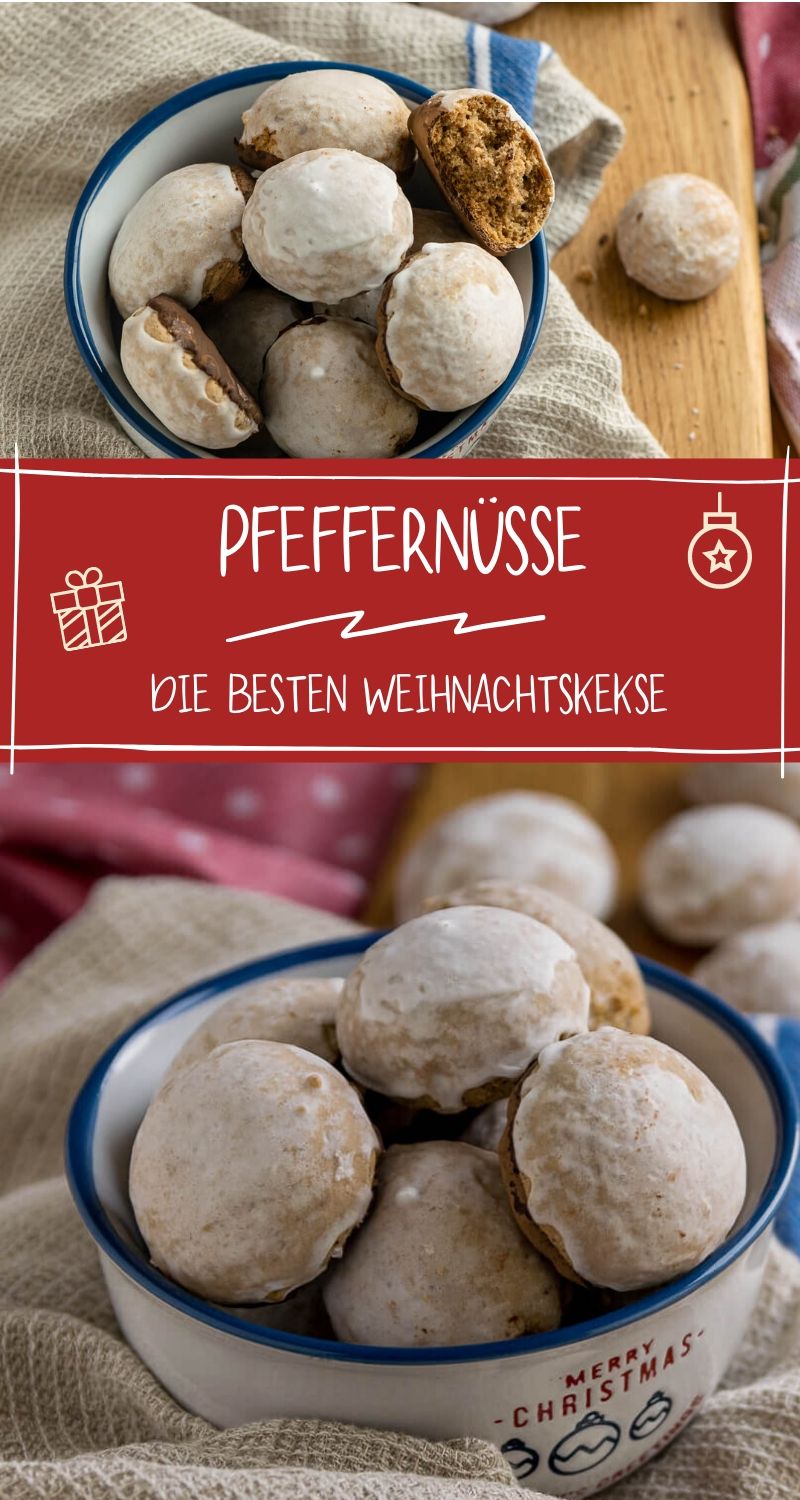 Einfache Pfeffernüsse mit Zuckerguss und Schokolade - Einfach Malene
