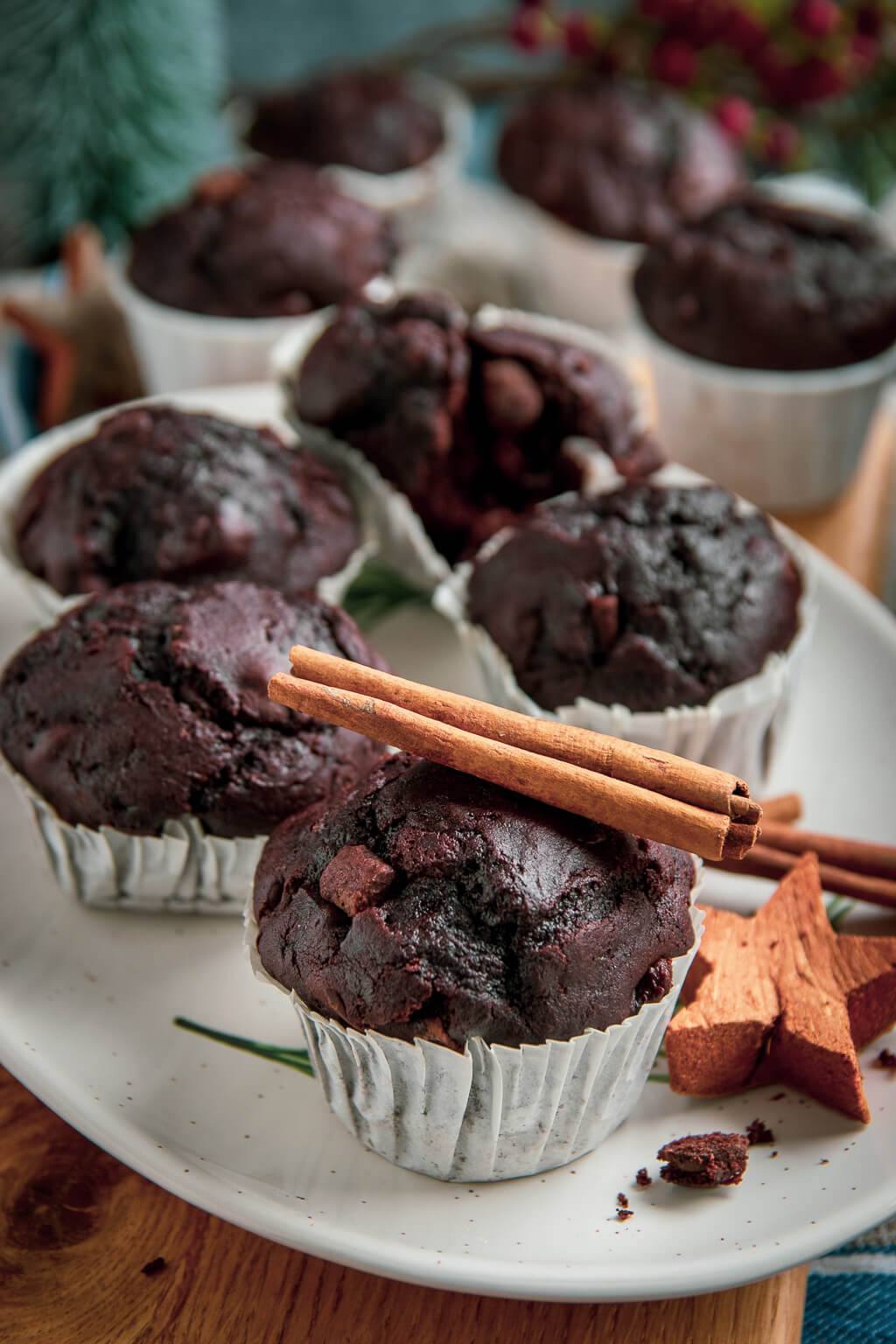 Super saftige Lebkuchen Schoko Muffins - Einfach Malene