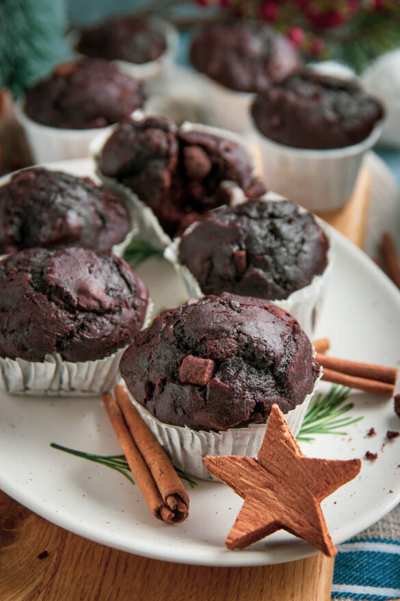 Super saftige Lebkuchen Schoko Muffins - Einfach Malene