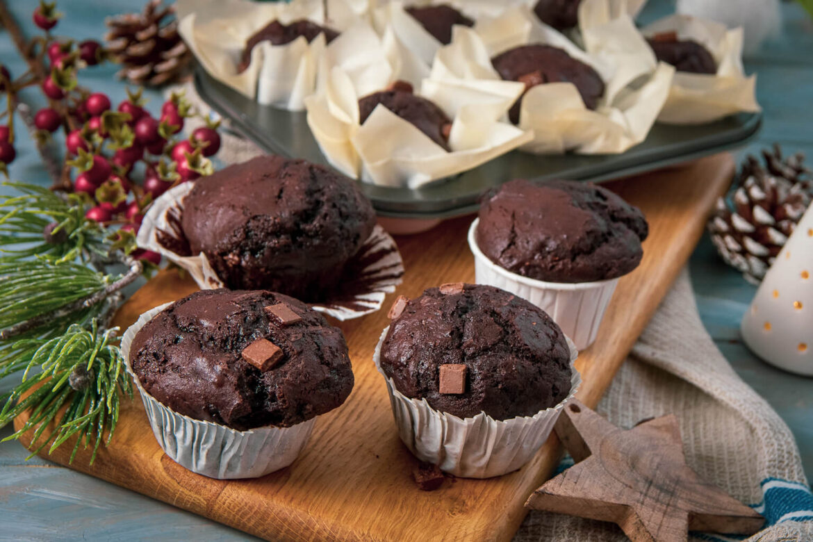 Super saftige Lebkuchen Schoko Muffins - Einfach Malene