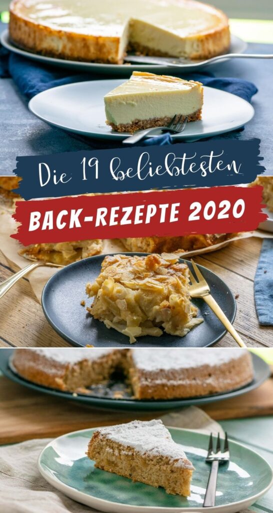 Das sind die beliebtesten Backrezepte 2020 - das Jahr war so besonders und nun gibt es eine tolle Auswahl der leckersten und meist geklickten Kuchen Rezepte: Marmorkuchen, Cheesecake, Mandelkuchen, Apfelkuchen und viele weitere leckere Kuchen- (Klassiker)