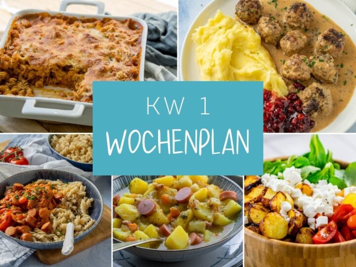Wochenplan KW 1 – Essensplanung für die ganze Woche