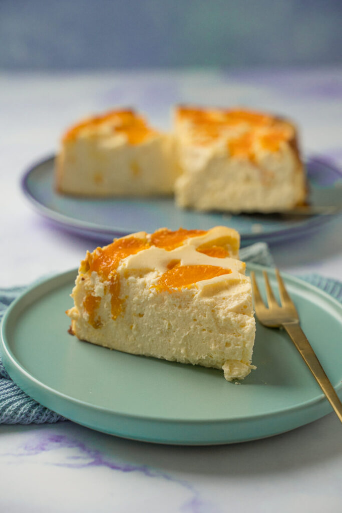 Käsekuchen ohne Boden mit Mandarinen