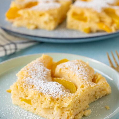Buttermilchkuchen Rezept mit Pfirsich