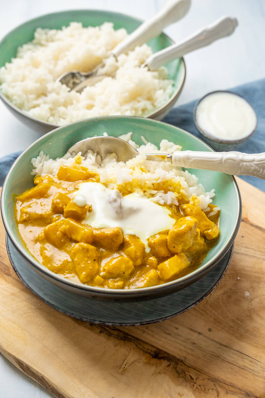 Madras Curry mit Ananas - dazu gib es Reis