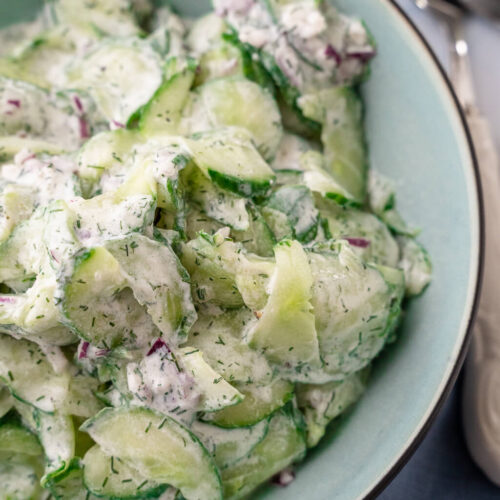 Einfacher Gurkensalat