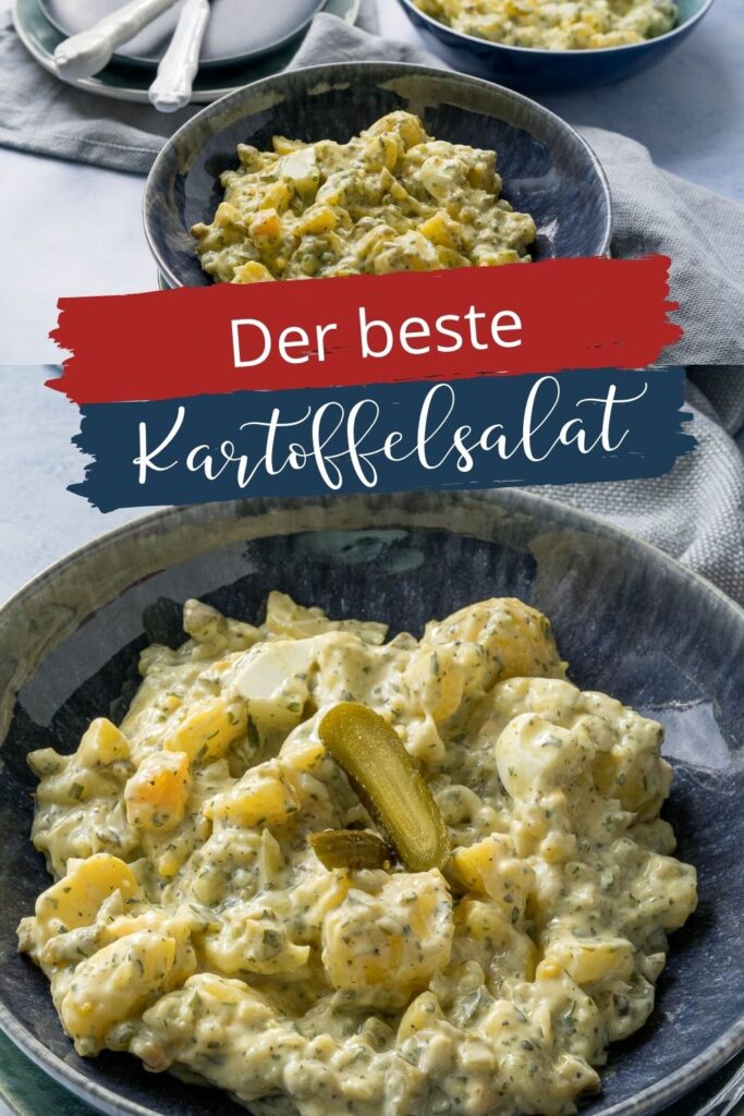 Der beste Kartoffelsalat ist und bleibt der norddeutsche Klassiker mit Mayonnaise. Das Rezept ist super, denn er wird perfekt - mit Gurken, Senf und Ei.