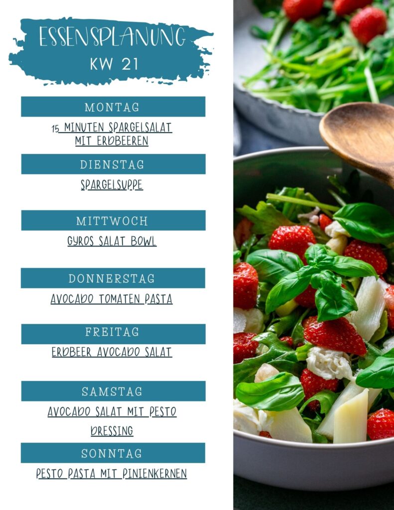 Wochenplan KW 21