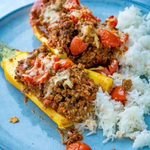 Zucchini überbacken mit Hackfleisch