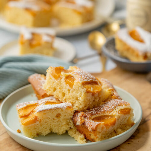 Lockerer Pfirsich Kuchen vom Blech